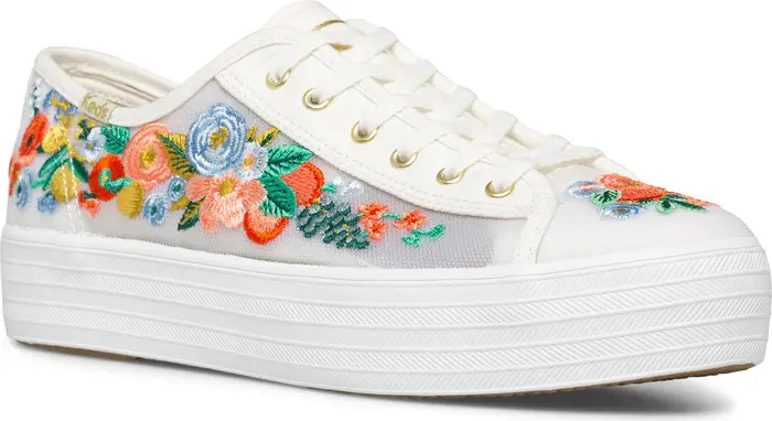 x Rifle Paper Co. Triple Kick Citrus Garden Party Platform Sneaker (Women) | Nordstrom