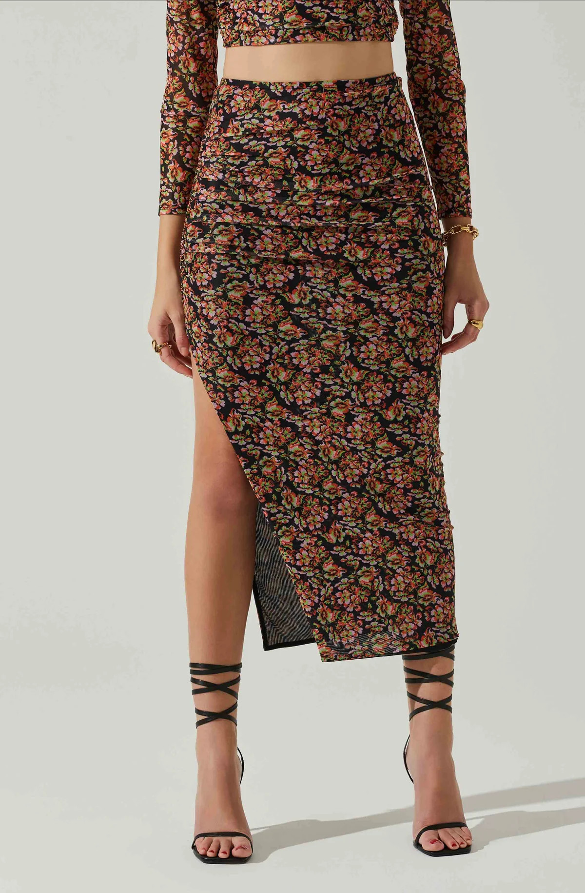 Louisa Floral Midi Skirt | ASTR The Label (US)
