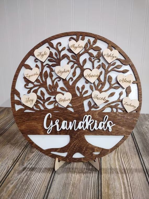 12 Grandchildren Family Tree With Grandkids Names. | Etsy | Etsy (US)