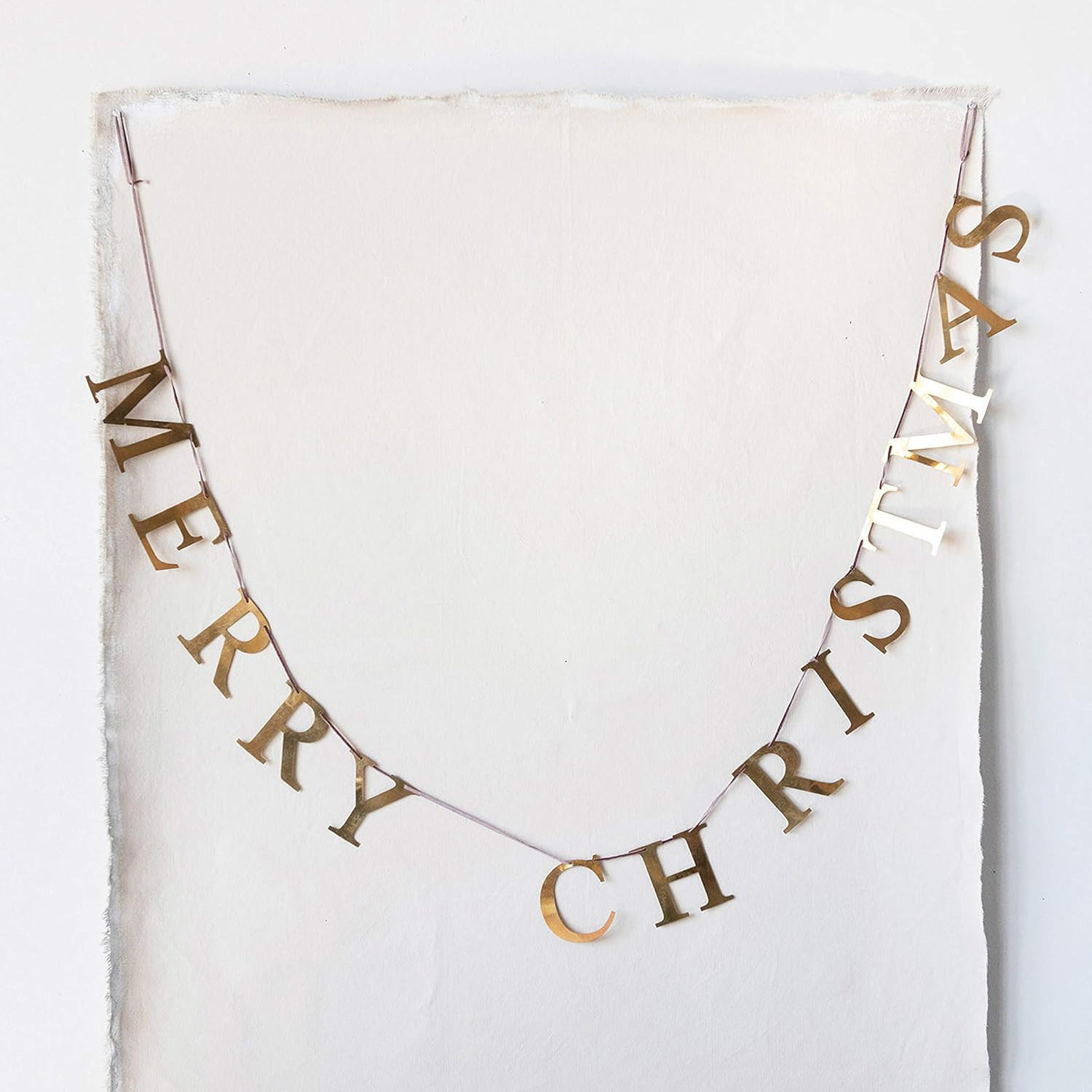Creative Co-Op 55" L Merry Christmas, Brass Finish Metal Garlands, Multi | Amazon (US)