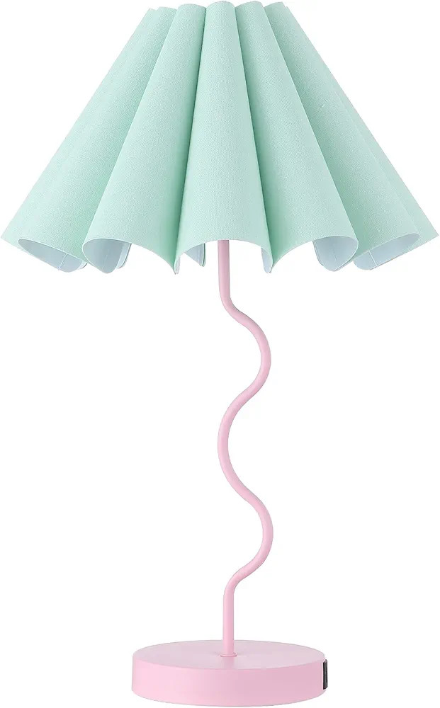 Table Lamp for Bedroom Nightstand Modern Touch Green Pink Lamp Dimmable Lamp for Living Room End ... | Amazon (US)