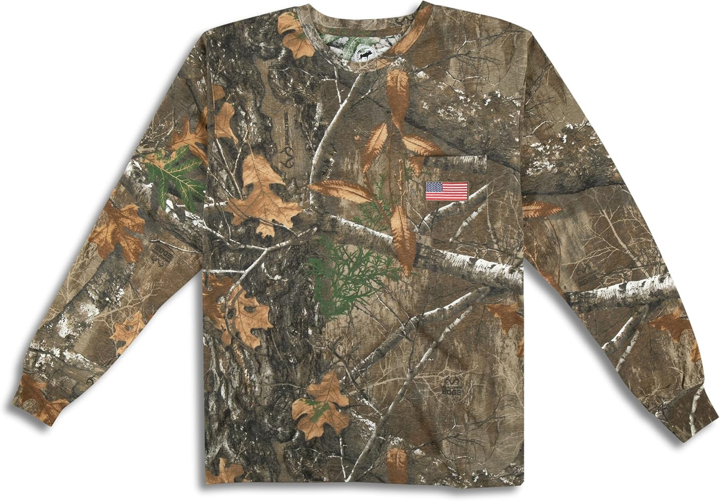 Men's Patriotic T-Shirt, Realtree and Mossy Oak Camo T-Shirt for Men, Hunting Apparel with USA Fl... | Amazon (US)