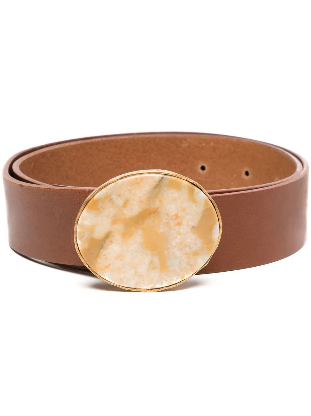 Nick Fouquet - Cinto de couro com fivela - homem - couro de bezerro - 110 - Marrom | Farfetch (BR)