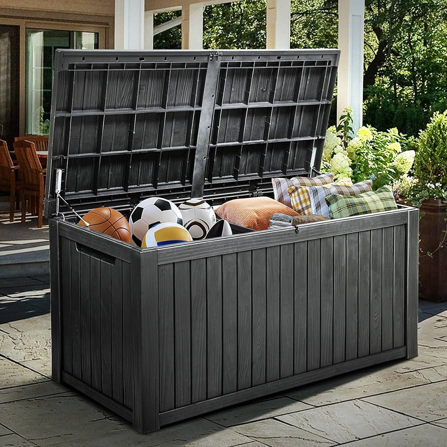 YITAHOME 180 Gallon XL Deck Box Large Outdoor Storage w/Divider for Patio Furniture,Outdoor Cushi... | Amazon (US)