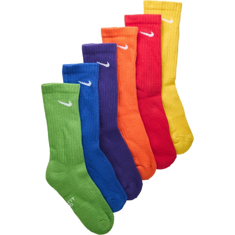 6 Pack Youth Medium Cushioned Crew Socks | Famous Footwear
