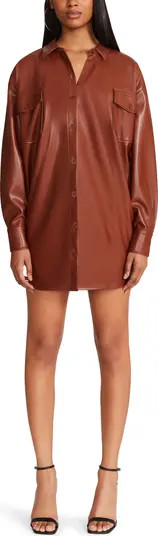 Laid Back Layers Faux Leather Shacket | Nordstrom