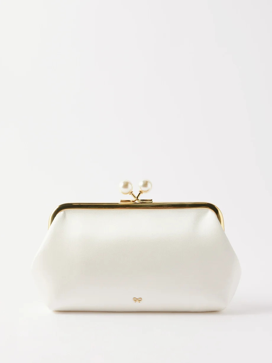 Maud shoulder-chain satin clutch bag | Anya Hindmarch | Matches (US)