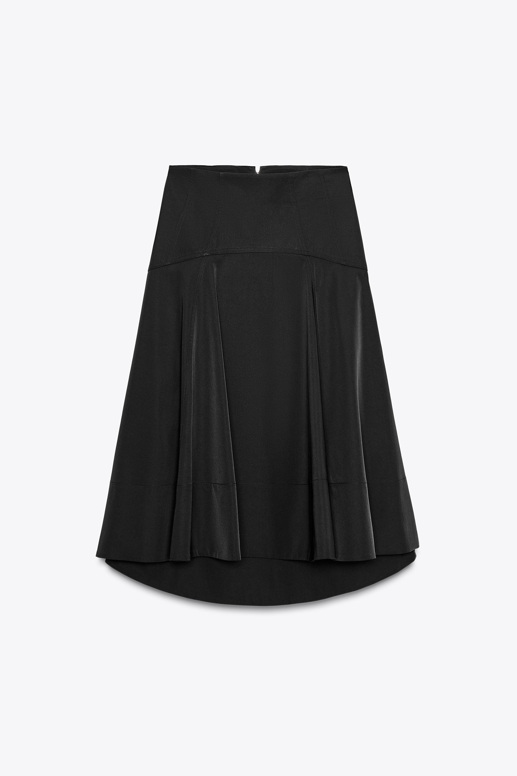 ZW COLLECTION MIDI FLARED SKIRT | Zara US