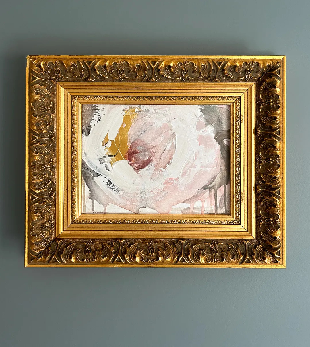 Abstract Oil Painting, 'Tender' in Antique Gold Baroque Frame | Etsy (US)