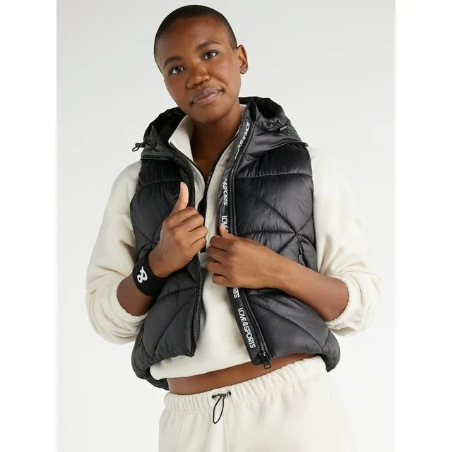 Love & Sports Women's Puffer Vest with Hood, Sizes XS-XXXL | Walmart (US)