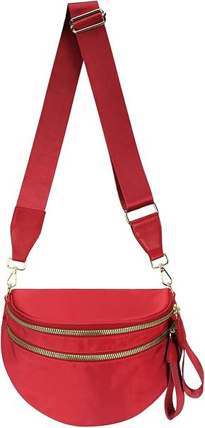 Pure Colour Crossbody Bag Bum Bag for Women,Spacious Purse Fanny Packs Belt Bag,Oversized Bum Bag... | Amazon (US)