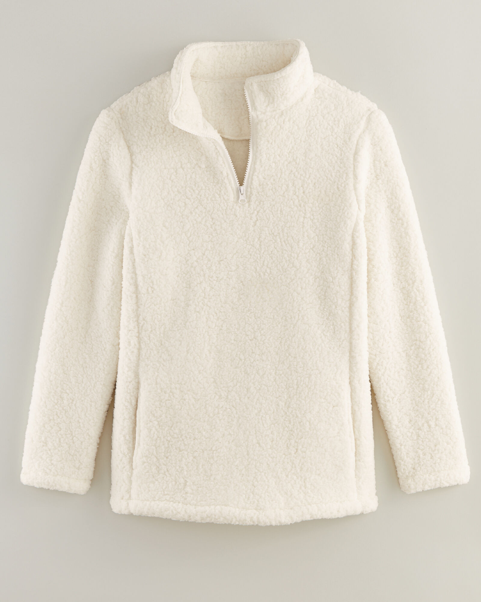 Blair Women's Quarter-Zip Sherpa Pullover - Ivory - 3XL - Womens / Plus | Blair
