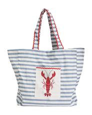 Canvas Falhan Lobster Stripe Tote | TJ Maxx