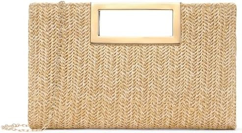 Straw Clutch Handbags Summer Clutch Woven Boho Beach Bags Straw Purses for Women | Amazon (US)