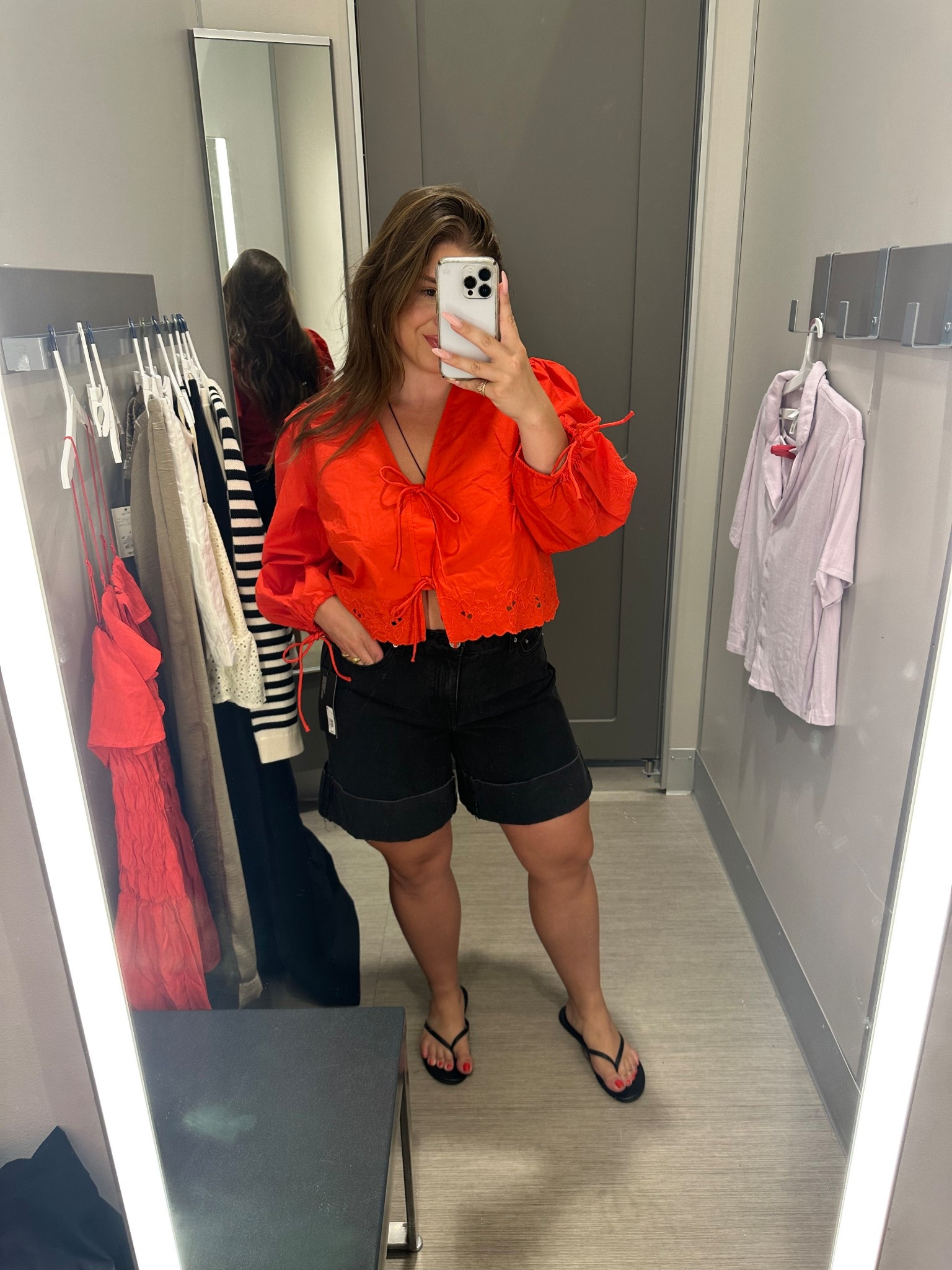 Top L 
Bottom 14 went a size up 

#LTKMidsize #LTKPetite #LTKFindsUnder100