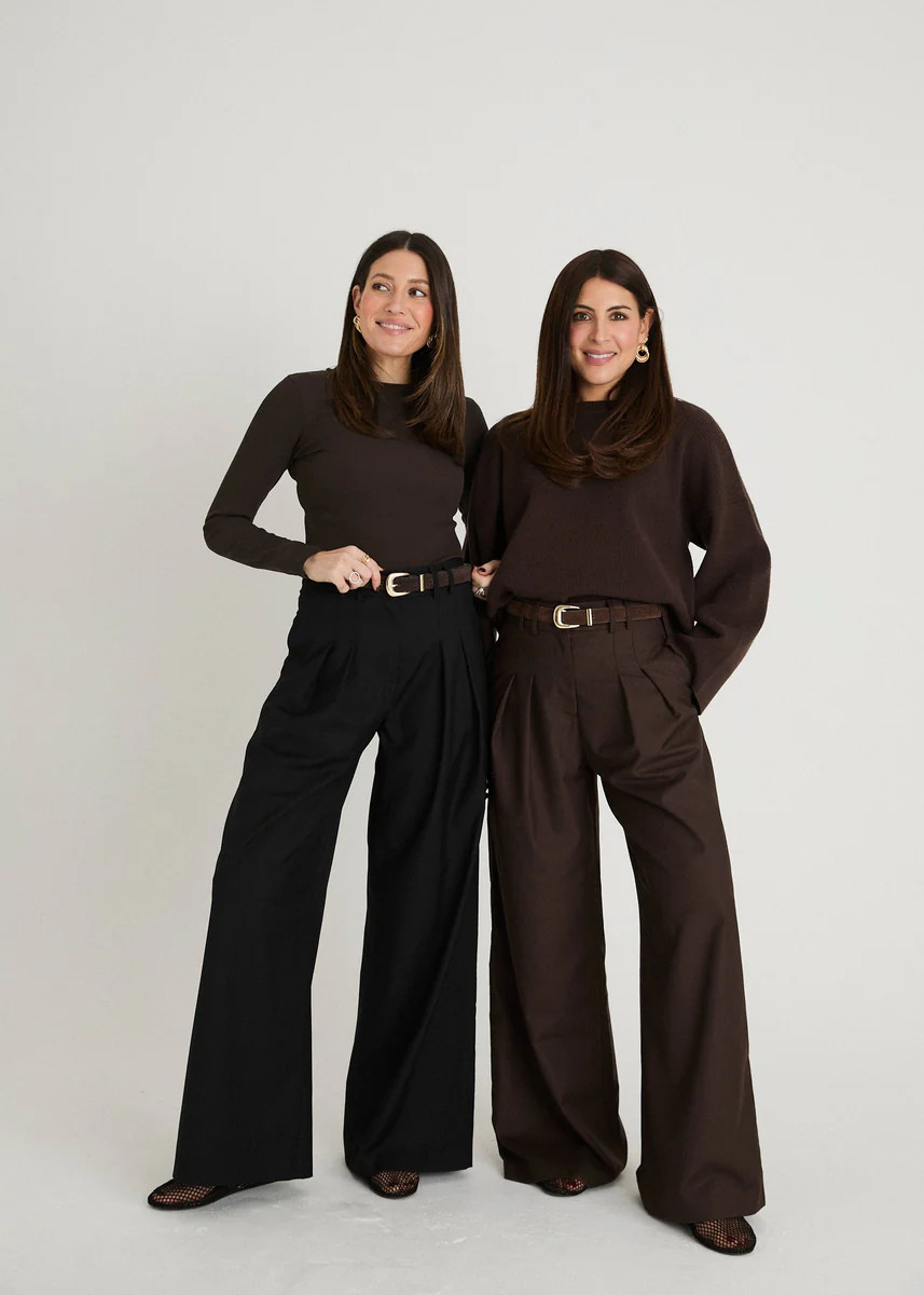 TWILL TAILORED WIDE LEG TROUSERS - BROWN | WAT The Brand