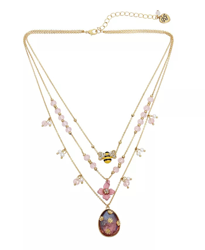 Faux Stone Spring Charm Layered Necklace | Macy's