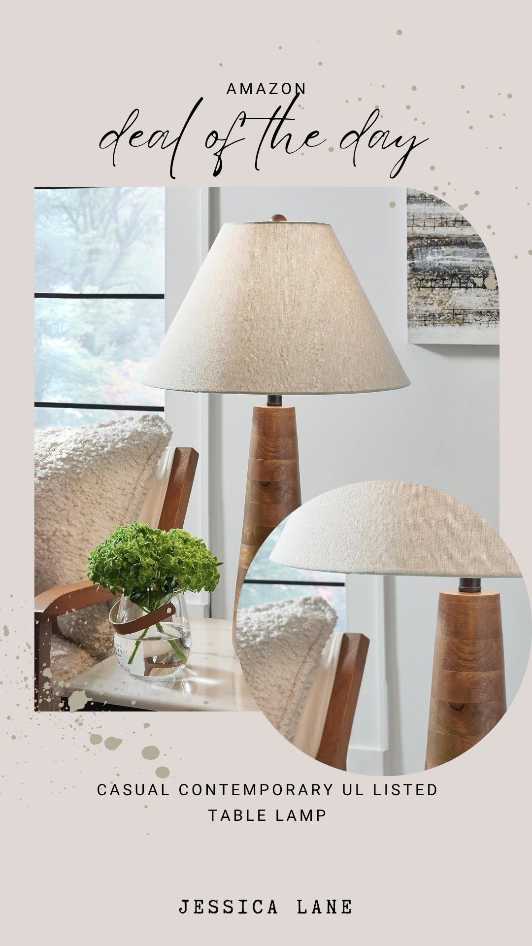 Add a touch of warmth to your interior with this casual contemporary wooden table lamp. The textured shade and organic base create a perfect cozy lighting accent.#homedecor #lightingdesign #amazonhome #interiortexture

#LTKSaleAlert #LTKHome