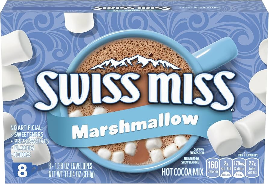 Swiss Miss Chocolate Hot Cocoa Mix With Marshmallows, 1.38 oz., 8-Count Envelopes | Amazon (US)
