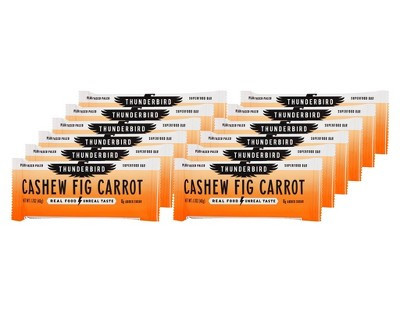 Thunderbird Real Food Bars Cashew Fig Carrot Superfood Bar - 12 bars, 1.7 oz | Target