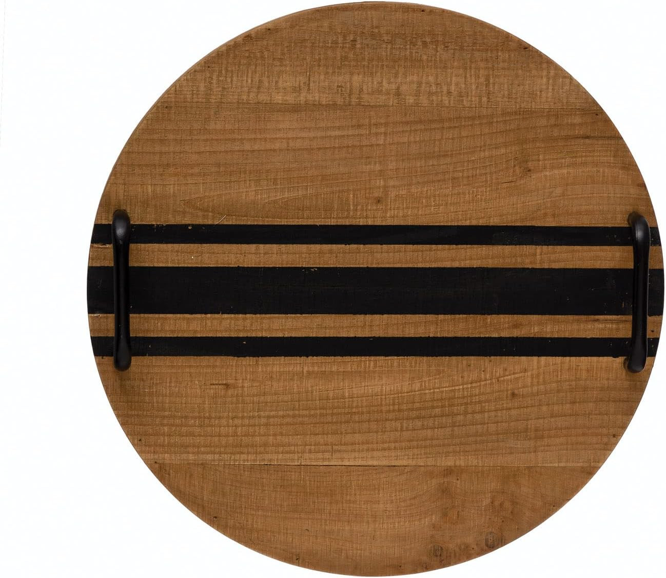 Creative Co-Op Decorative Wood Black Lines and Handles Tray, 16" L x 16" W x 4" H | Amazon (US)