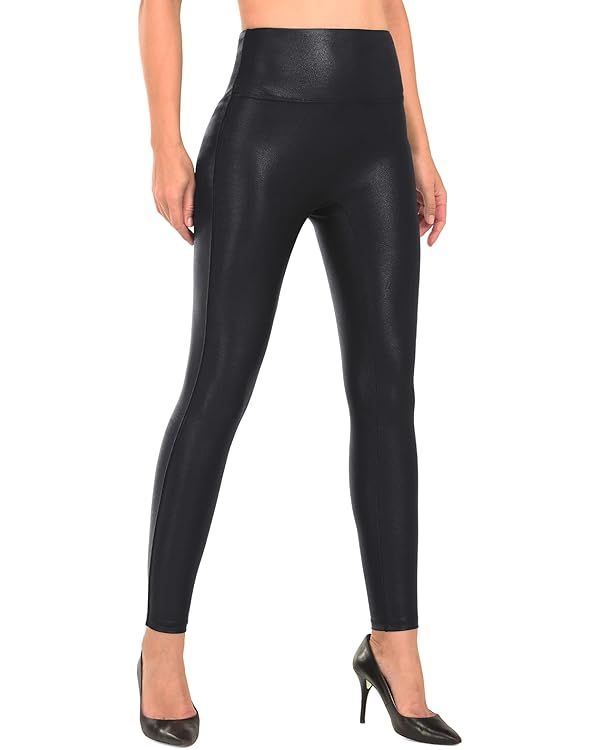 RUFIYO Faux Leather Leggings for Women High Waisted Leather Pants Pleather Leggings Tummy Control | Amazon (US)