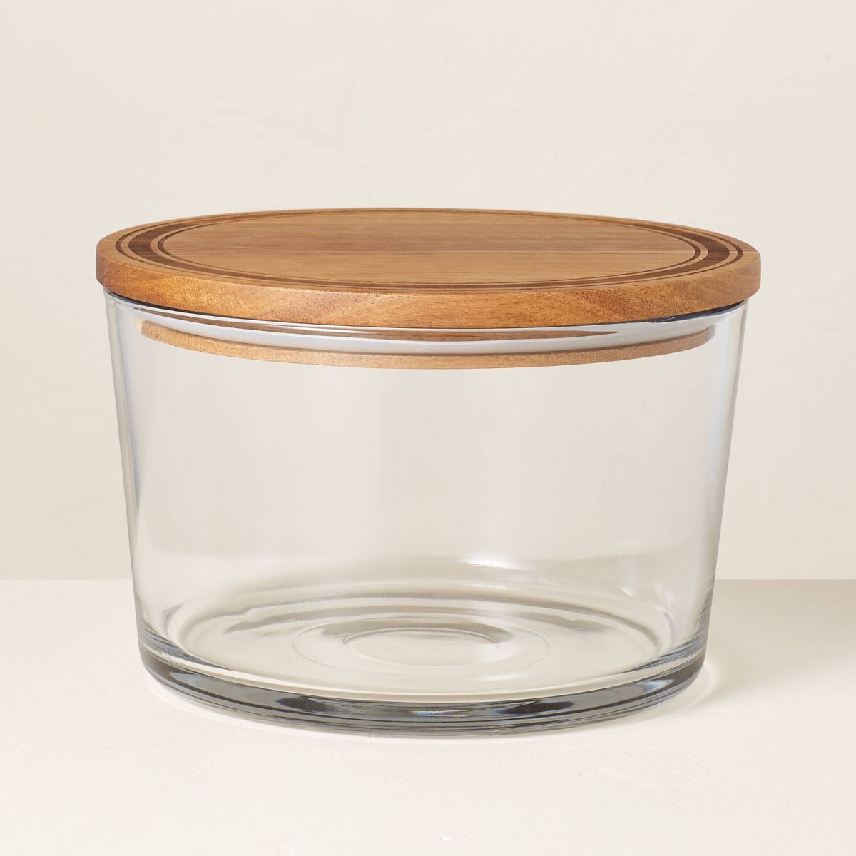 104oz Glass Serve Bowl with Wood Lid - Hearth & Hand™ with Magnolia | Target