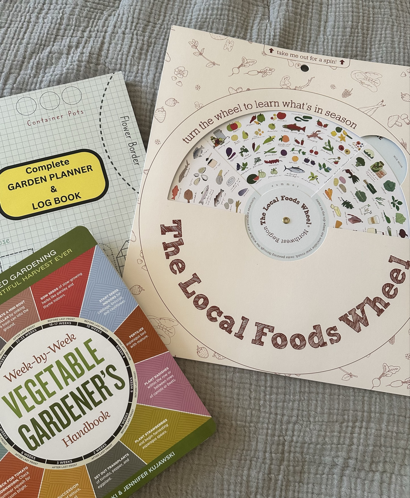 These are some of my favorite gardening books and clean eating resources! 

I’m OBSESSED with my local foods wheel, which is personalized to the northwest and gives me exactly what’s in season so I’m maximizing the nutritional value of the food I’m purchasing (not to mention cheaper prices). You just turn the wheel to reveal each month’s local, in-season food (it shows about 3 months at a time; and then there’s also listed the things that are always in season). 

My Vegetable Gardener’s Handbook is so helpful for any region for what to plant, tips, and an overall timeline to help plan. Then my Complete Garden Planner and Log Book is full of blank (prompted) pages that I’m currently customizing as a garden journal to keep notes on everything I’m growing 🌱

#LTKSeasonal #LTKHome #LTKActive