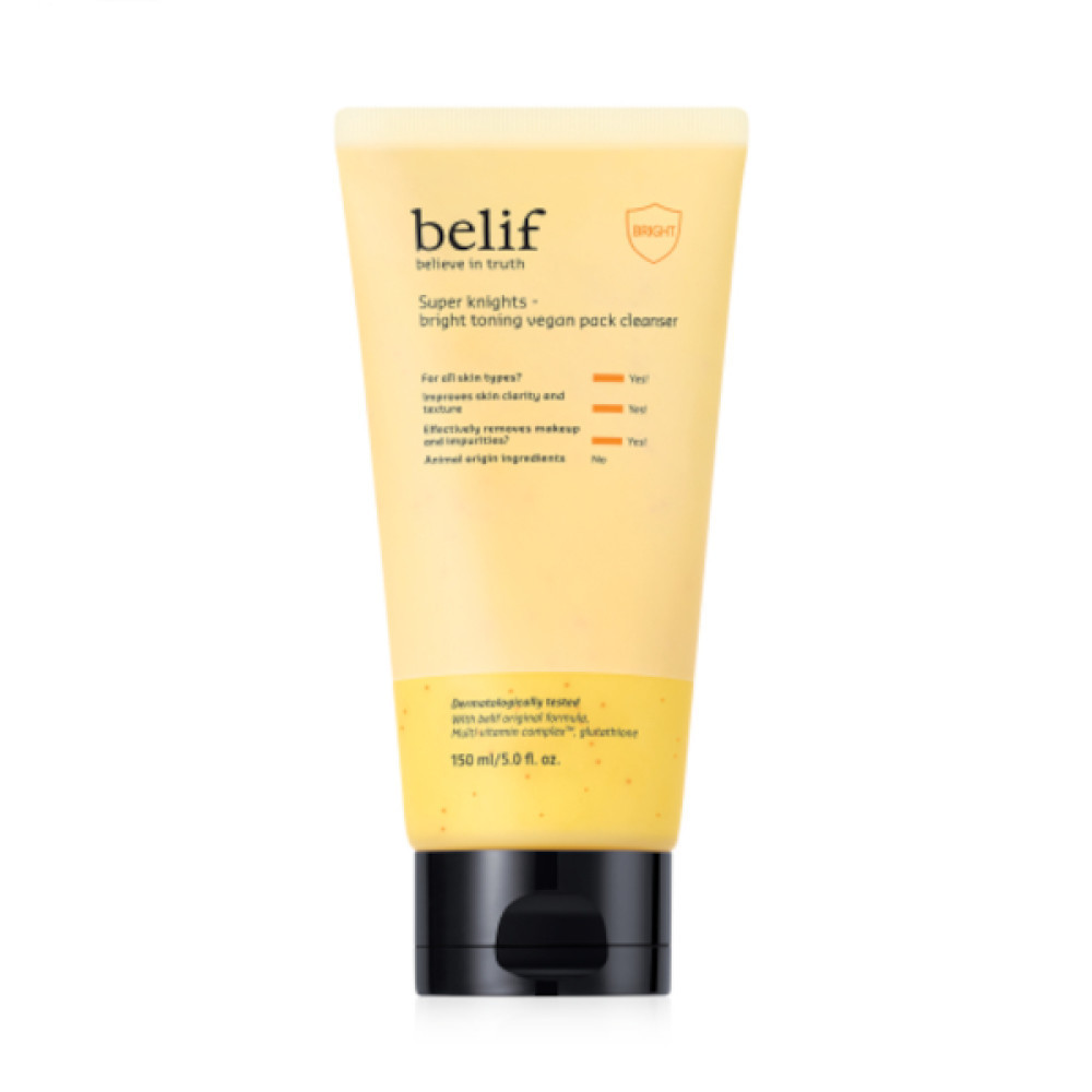 Belif - Super Knights - Bright Toning Vegan Pack Cleanser - 150ml | STYLEVANA