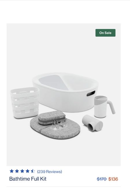 This is the bathtub & accessories set we chose for baby! It also comes in a pretty green color! The whole site is currently on sale for Memorial Day! 

#LTKHome #LTKBaby #LTKSaleAlert