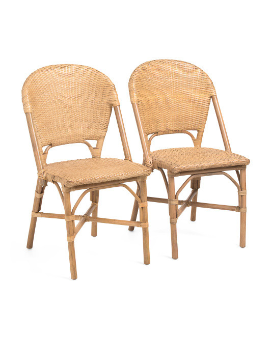 2pk 20x34 Rattan Granada Bistro Side Chairs | TJ Maxx