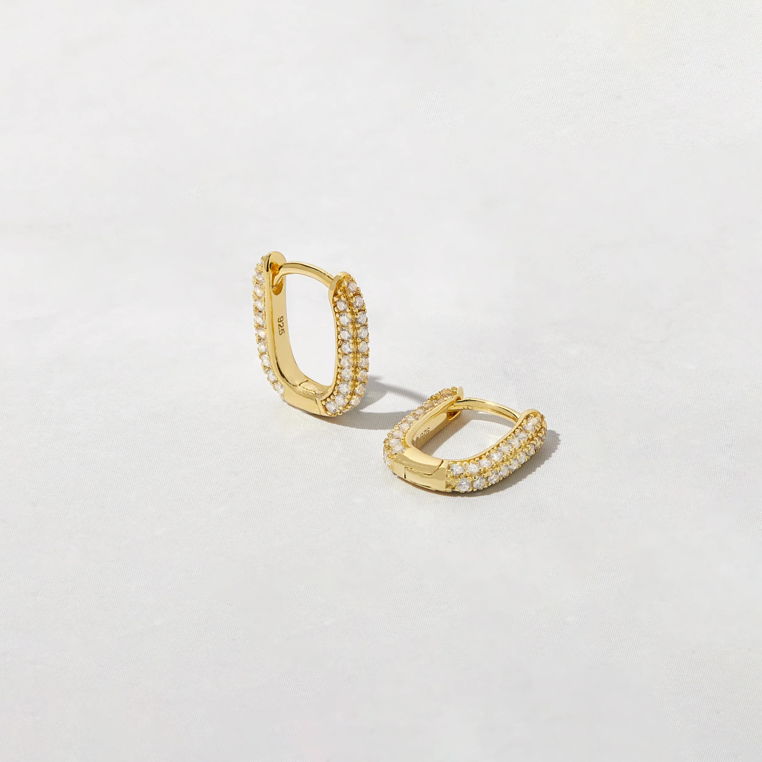 Oval Pavé Huggies | Sami Jewels