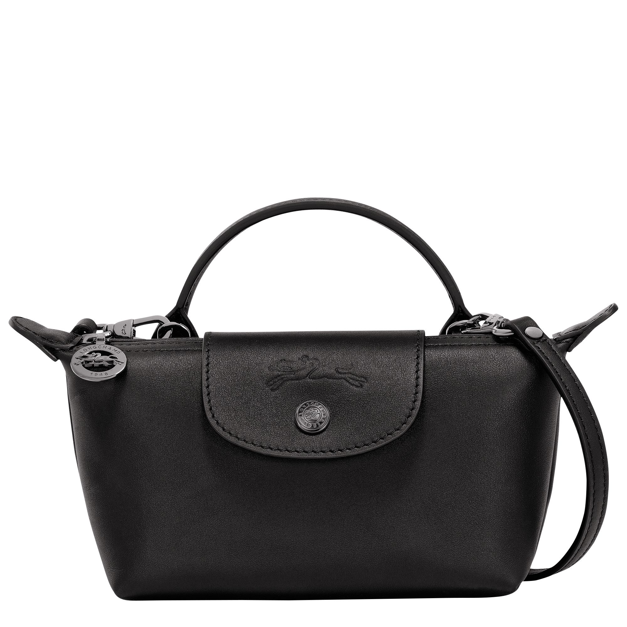 Le Pliage Xtra XS Pouch Black - Leather | Longchamp US | Longchamp