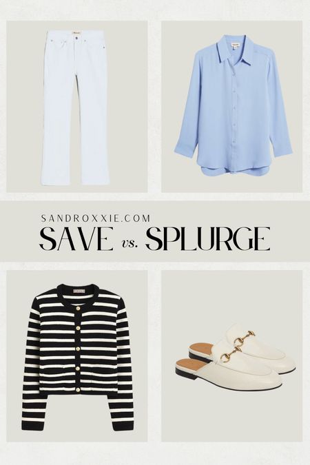 Save vs. splurge — white jeans, blue button-down, striped sweater, mules

xo, Sandroxxie by Sandra
www.sandroxxie.com | #sandroxxie

save or splurge, same vibe for less


#LTKSeasonal #LTKshoecrush #LTKstyletip