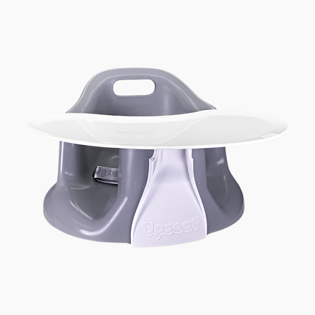 Upseat Baby Floor & Booster Seat with Tray in Grey | Babylist