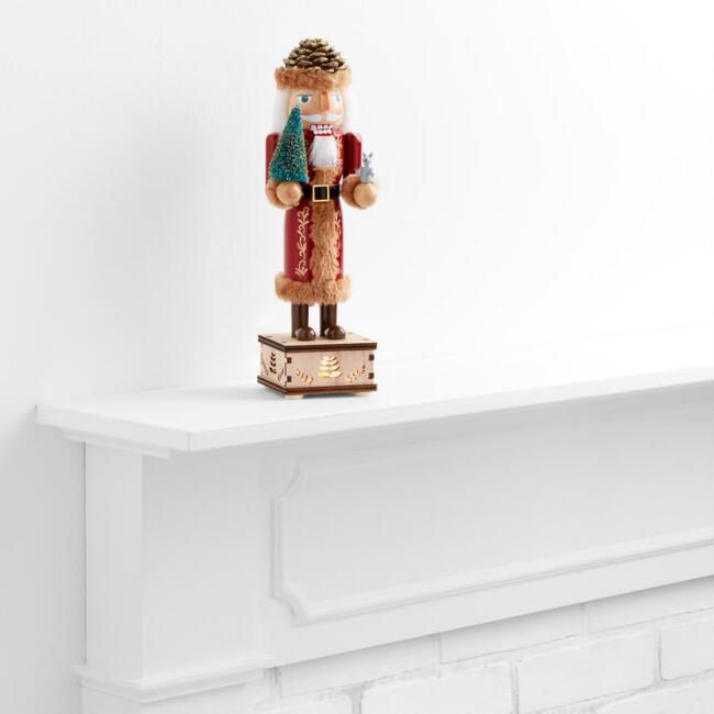 Woodland Santa LED Light Up Nutcracker | World Market