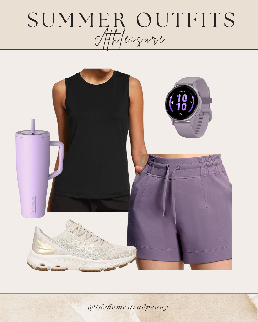 Athleisure Look – Black Tank + Lavender Shorts 💜

This summer athleisure look is perfect for busy moms who want to stay comfy while keeping up with their kids. Featuring a black tank, stretchy lavender shorts, neutral sneakers, and a matching lavender tumbler — this outfit is breathable, functional, and easy to move in. Ideal for walks, errands, or casual days at home.

#athleisureoutfit #momstyle #summermomlook #comfortableoutfits #budgetfriendlyfashion #ltkfit #amazonfinds #simplelivingstyle 

 #LTKSeasonal #LTKActive