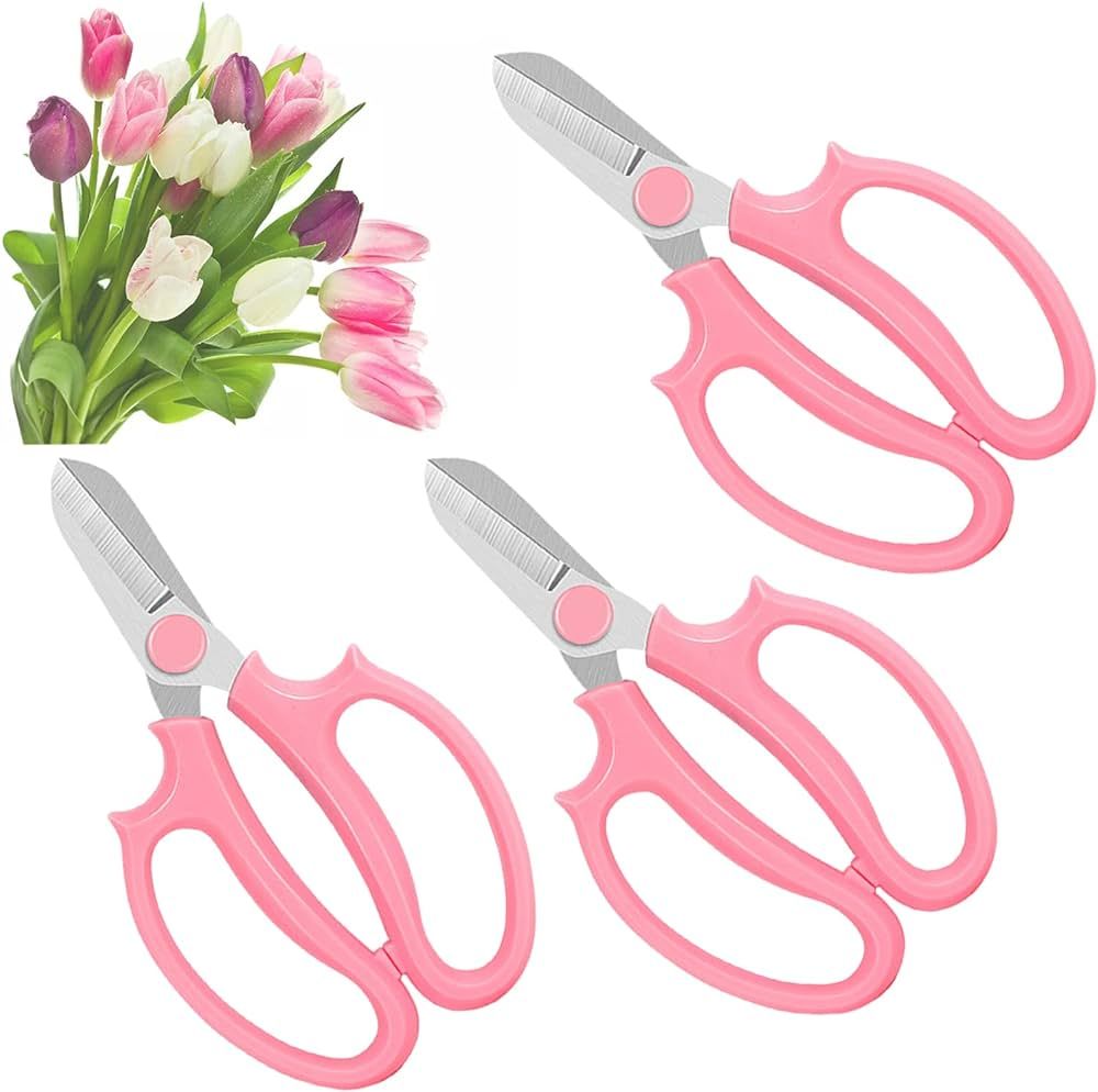 3 Pcs Garden Scissors Floral Shears,Professional Floral Scissors with Comfortable Grip Handle,Pre... | Amazon (US)