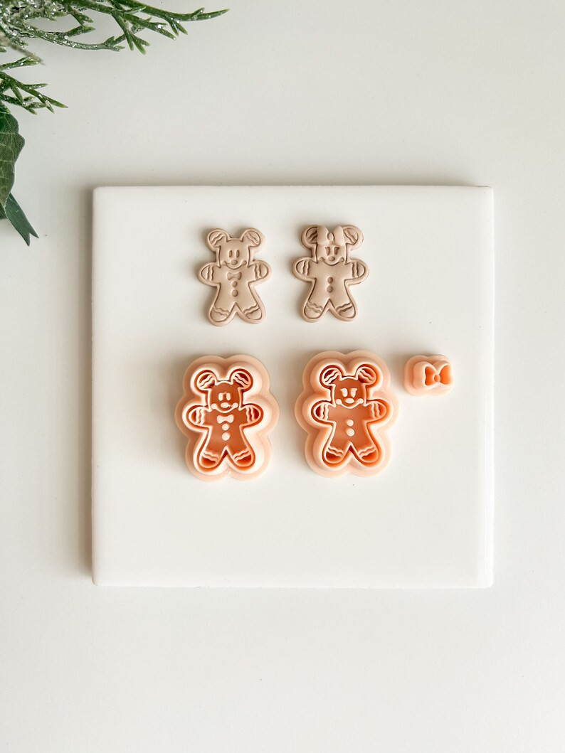 Gingerbread Mouse Pair Gingerbread Mickey and Minnie Polymer - Etsy | Etsy (US)