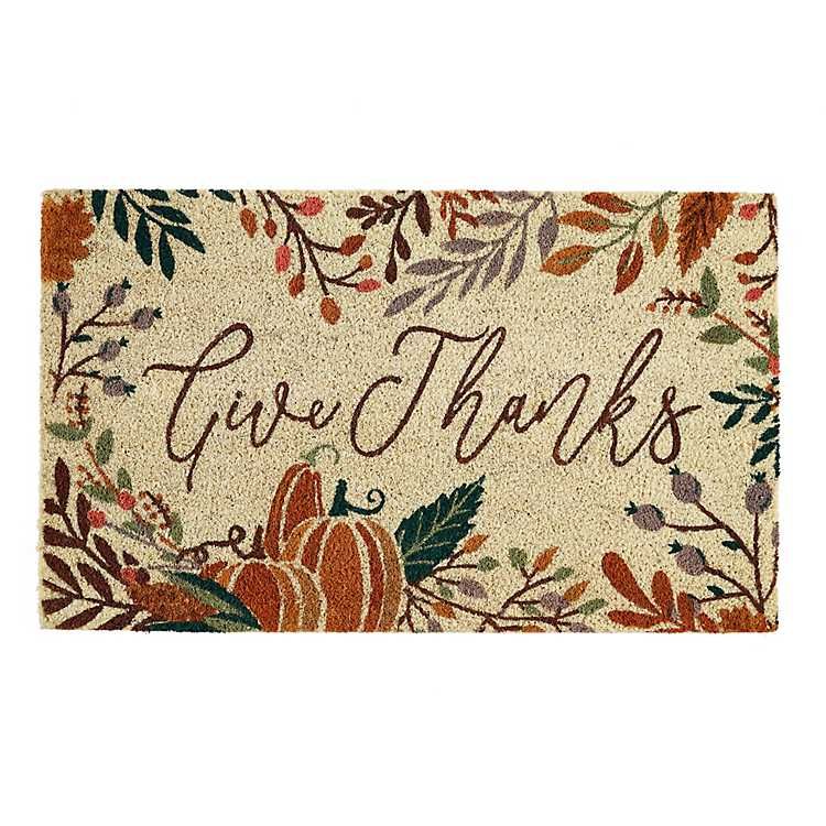 Give Thanks Doormat | Kirkland's Home