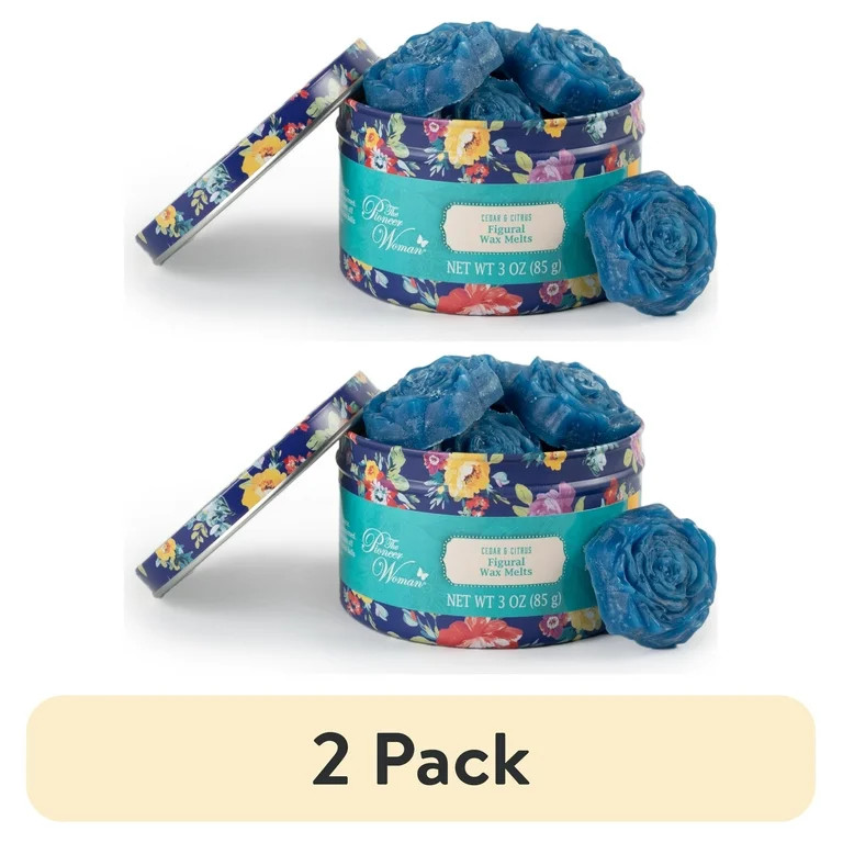 (2 pack) The Pioneer Woman Wax Tarts Set with Wax Melts, Cedar & Citrus, 1 Pack | Walmart (US)