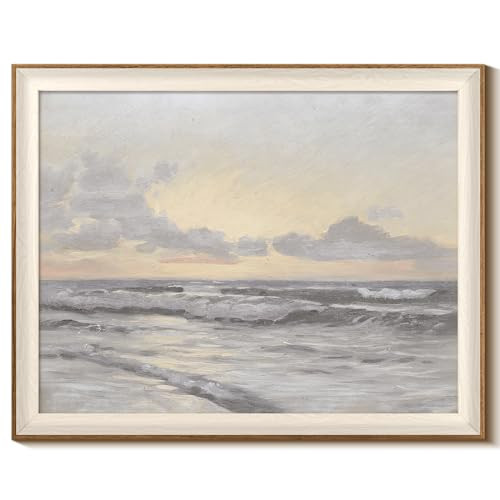 InSimSea Framed Canvas Wall Art Home Decor Coastal Wall Art Paintings Vast Sea under Cloudy Sky Canvas Art Wall Decor Rustic Art for Bathroom Farmhouse Decor Pictures for Living Room 16x20In | Amazon (CA)