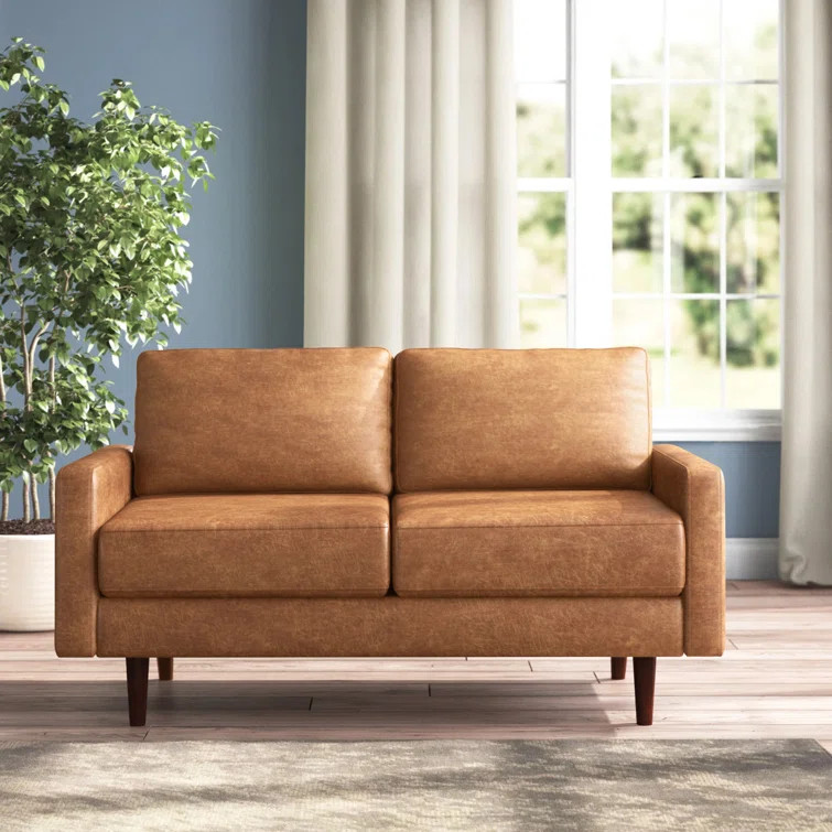 Helfrich 58'' Square Arm Loveseat | Wayfair North America