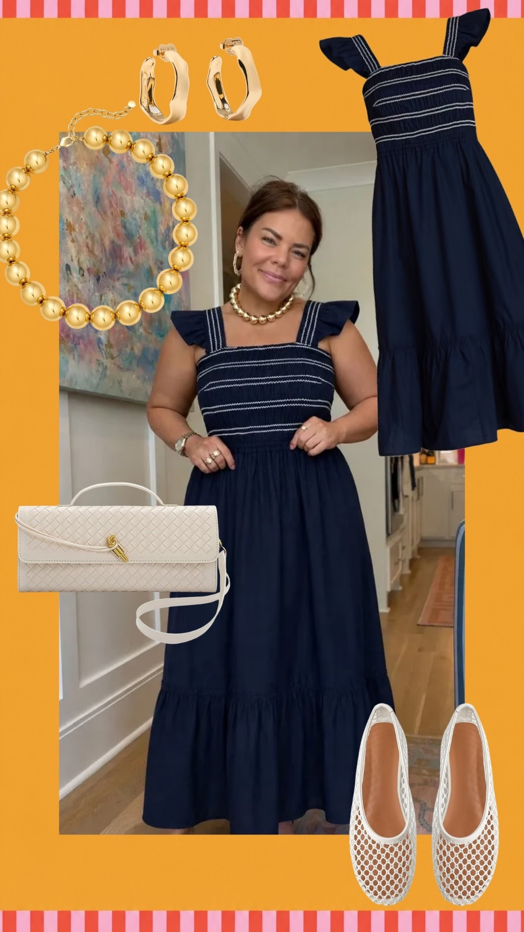 This navy dress is perfect for church, dinner or an upcoming event! The ruffle straps and gold accessories make it feel extra special.

#LTKgrwm #LTKmomlife #LTKootd