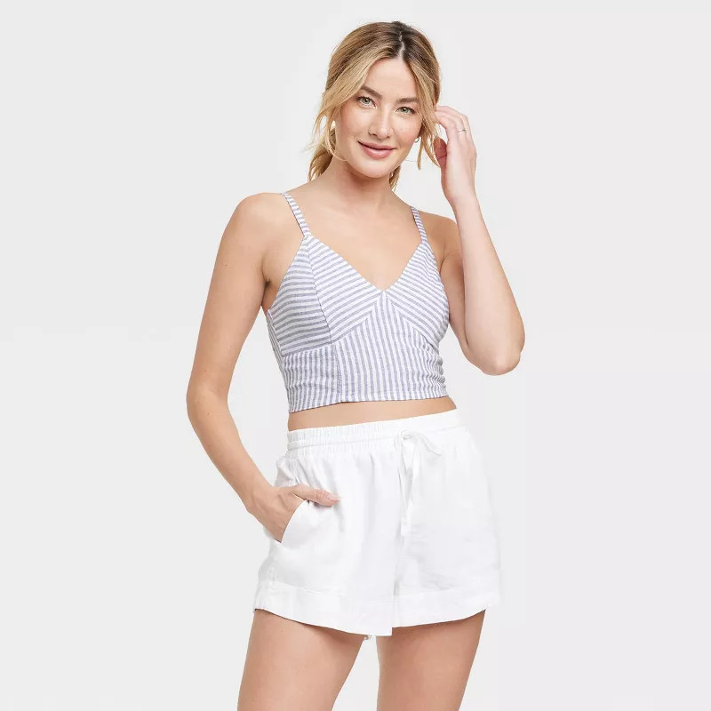 Women's Slim Fit Linen Tank Top - Universal Thread™ | Target