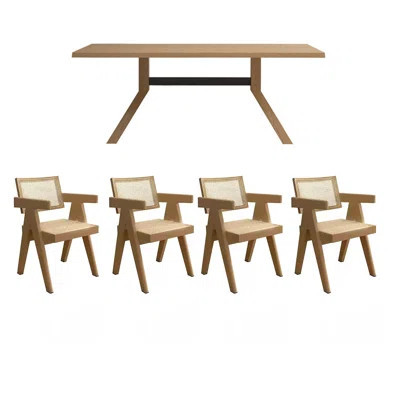 Solid wood simple dining chair combination | Wayfair North America