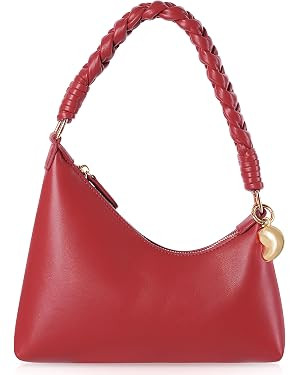 JQWSVE Small Shoulder Bag for Women Red Purse Trendy Clutch Bag Pu Leather Hobo Tote Handbag Cute... | Amazon (US)