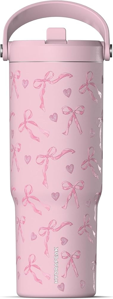 Hydrapeak Nomad 32 oz Fun Sticker Prints Tumbler with Handle and Straw Lid, Leakproof, Double Ins... | Amazon (US)