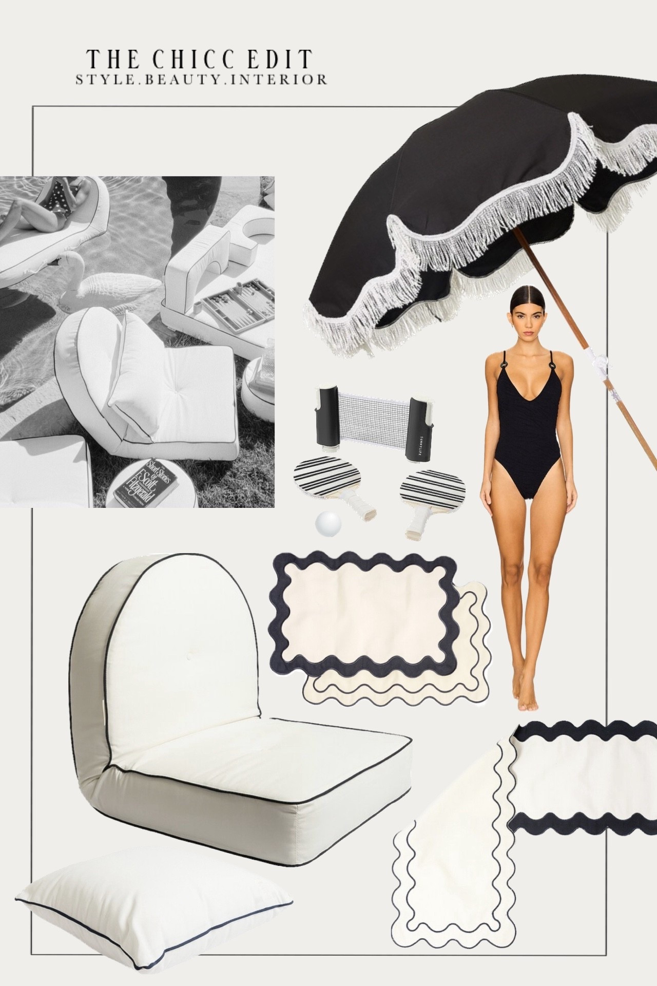 Spring break staycation 🖤

#springbreak #pool #swim #outdoor #home paddle umbrella chair beach cart blanket hammock coverup revolve Amazon 

#LTKSwim #LTKOver40 #LTKHome