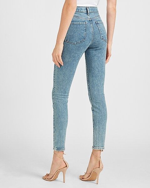 Mid Rise Faded Skinny Jeans | Express